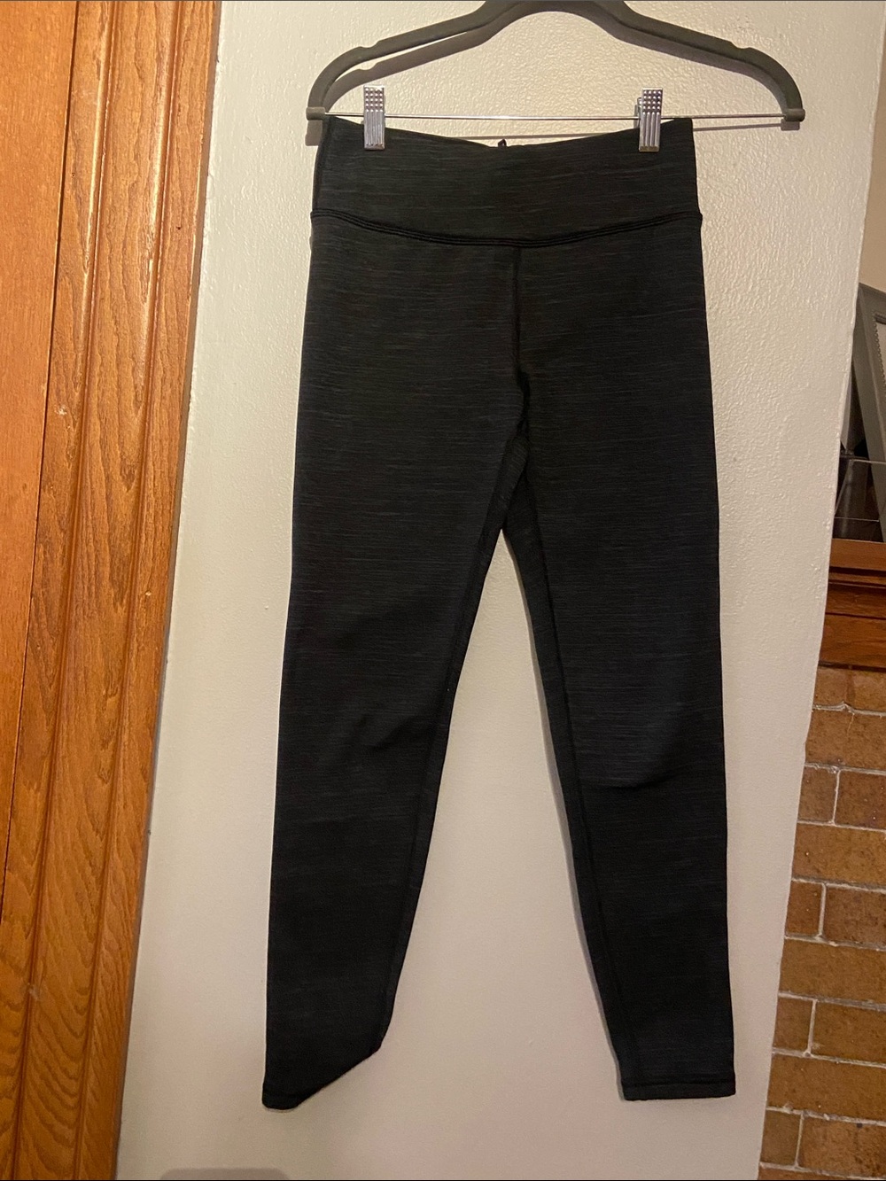 Athleta Girl heathers Black fleece lined Active Leggings L/12 VGUC